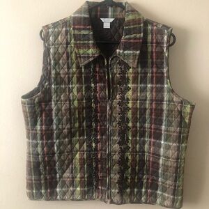 Vintage sleeveless Women’s Jacket Size L Christopher & Banks